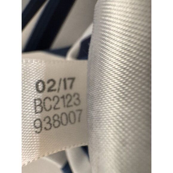 Adidas Polo Shirt Mens XXL Performance Navy White Striped 2XL Logo Golf Sports - Picture 14 of 15